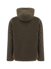 Barbour Hooded Cotton Jacket — Olive