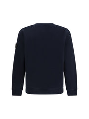 Stone Island Crewneck Cotton Sweatshirt — Navy