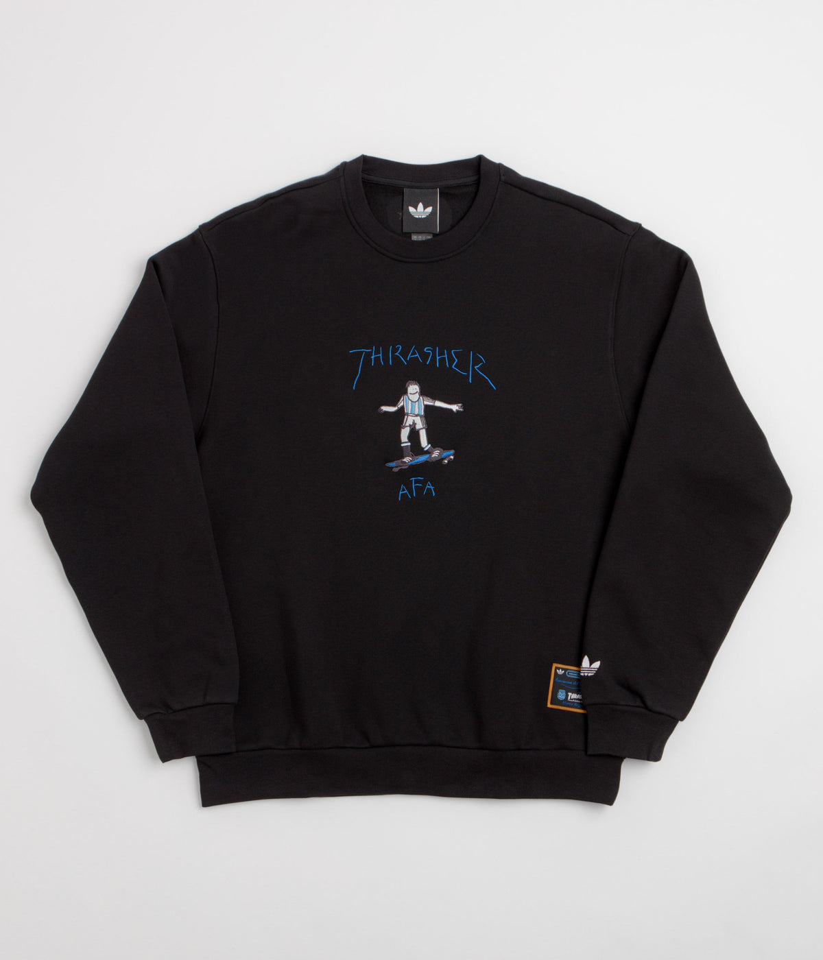 Adidas x Thrasher x AFA Gonz Crewneck Sweatshirt - Black