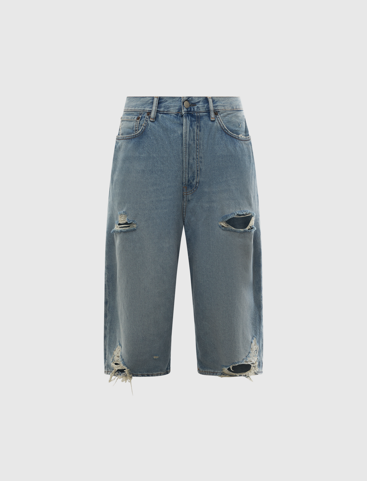 DISTRESSED DENIM SHORTS