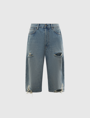 DISTRESSED DENIM SHORTS