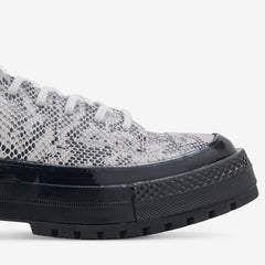 Chuck '70 Formal Suede Snake Print Low Barely Grey | Black