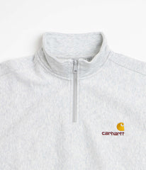 Carhartt Half Zip American Script Sweatshirt - Ash Heather