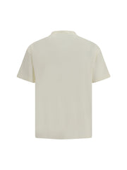 Palm Angels Ribbed Crew Neck with Chest Pocket T-Shirt — White