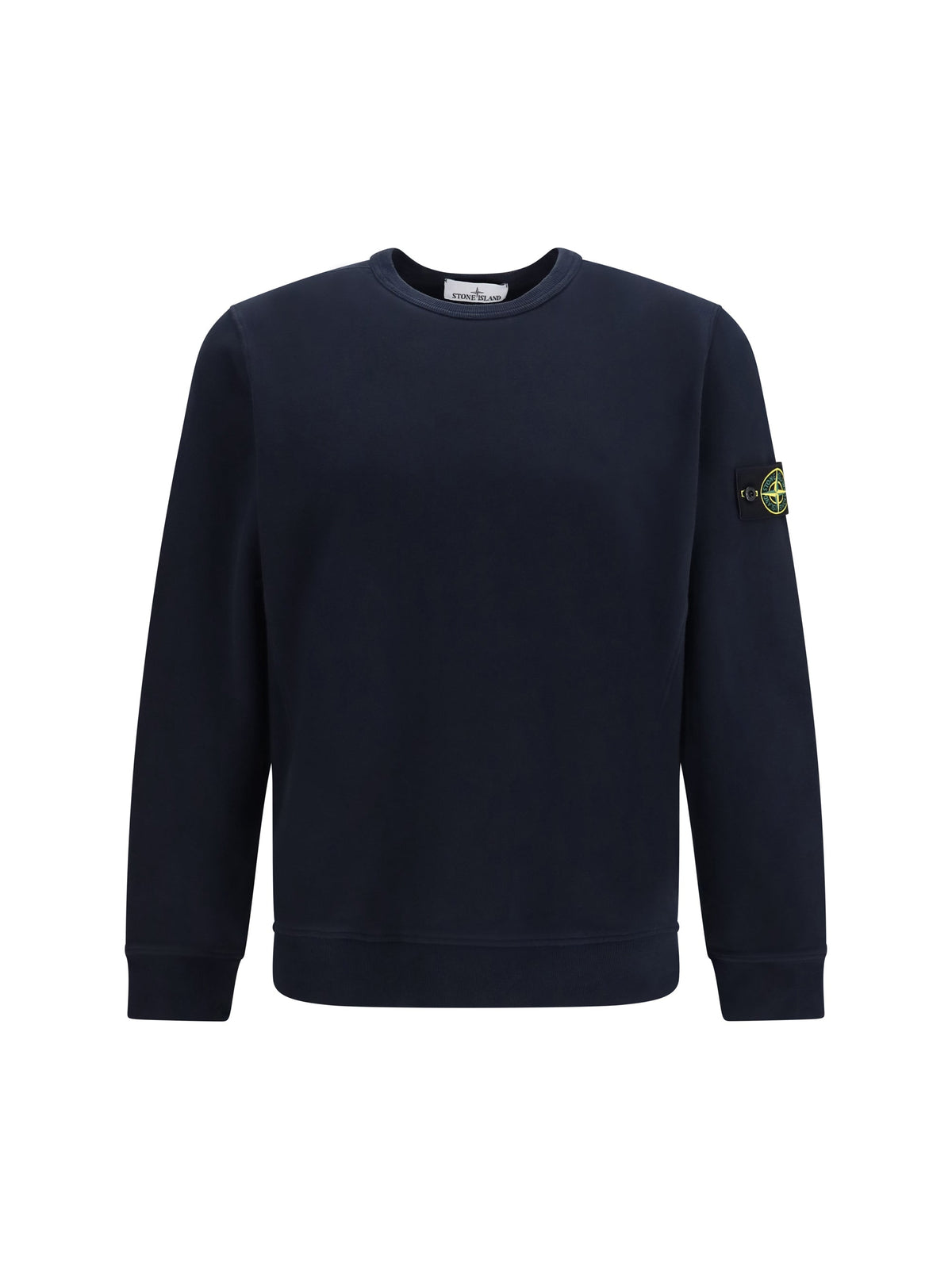 Stone Island Crewneck Cotton Sweatshirt — Navy
