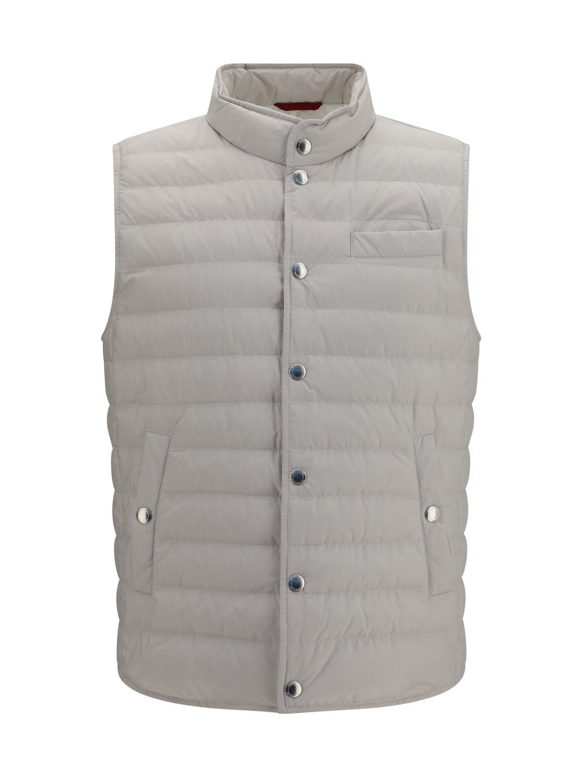 Brunello Cucinelli Padded Quilted Gilet — Gray