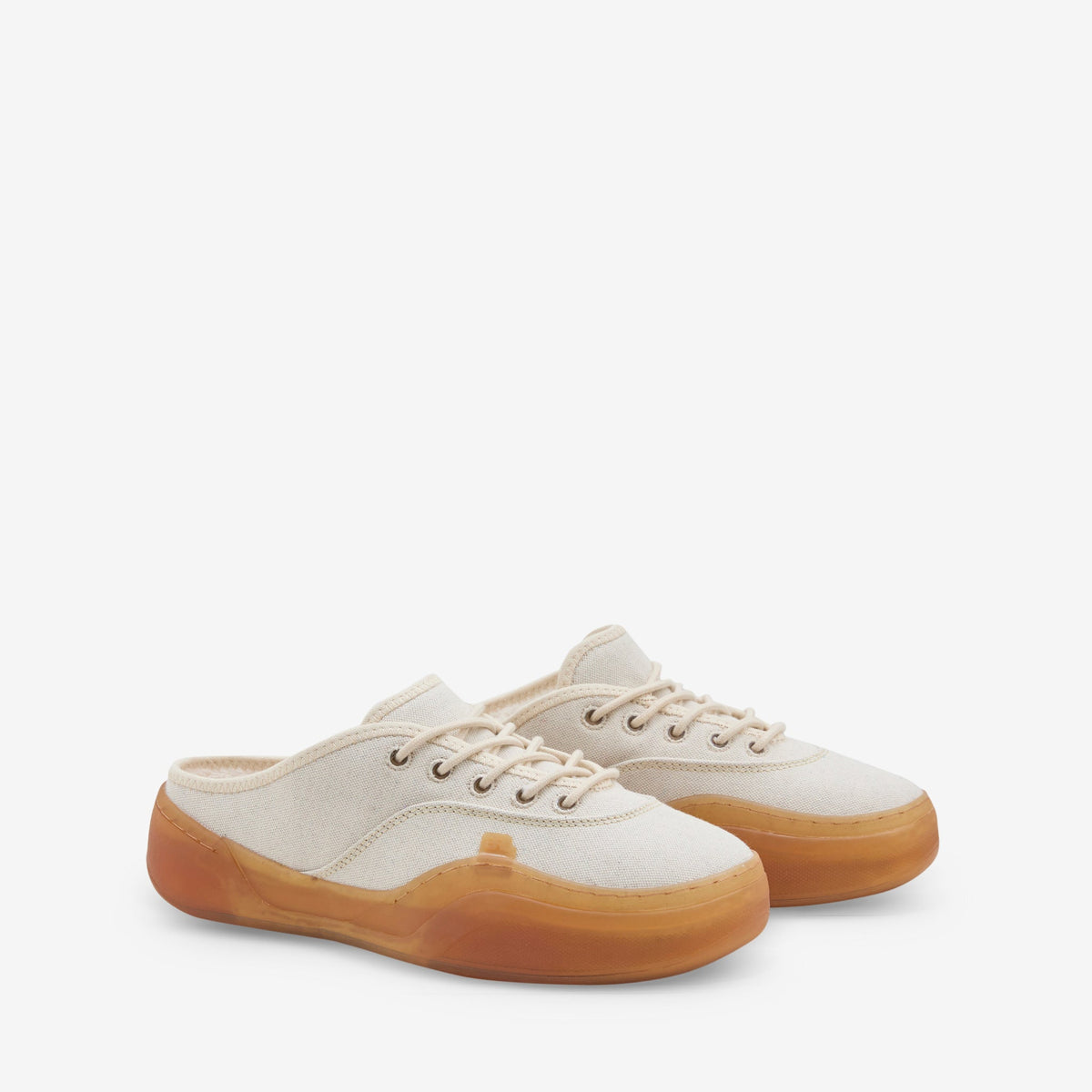 Camino Low Skate Mule Dirty White