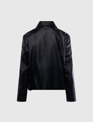 LEATHER ZIP-UP JACKET