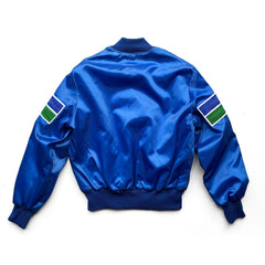 1/1 Seattle Seahawks Oversized Logos Chainstitched Satin Coaches Jacket NEW