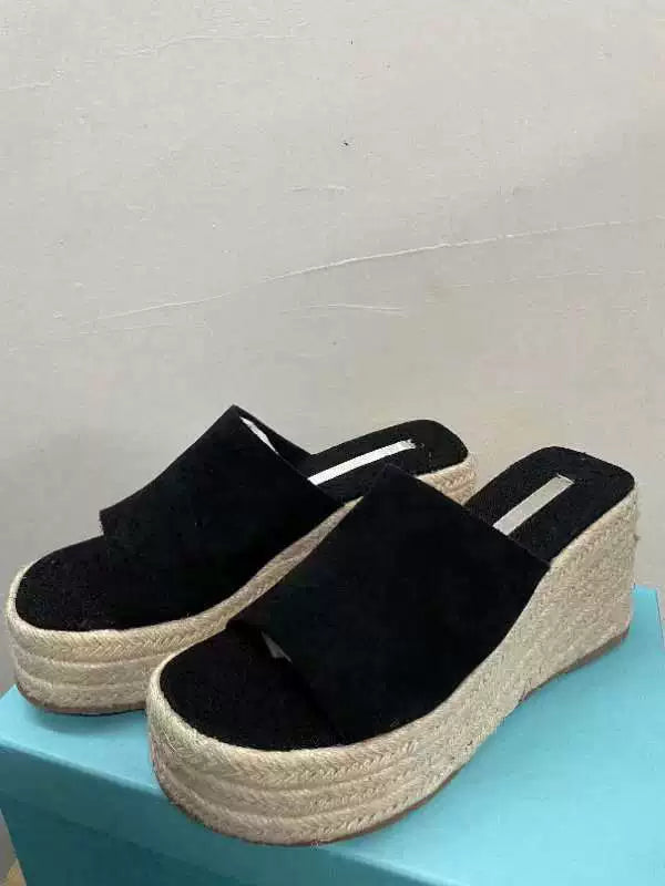 Daily Faux Suede Espadrille Flatform Sandals