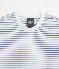 Adidas Yarn Dye T-Shirt - White / Dark Blue