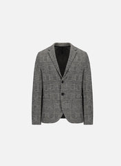 Harris Wharf Prince of Wales Check Wool Blazer — Gray
