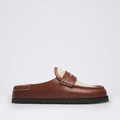 Birkenstock 1774 Leather Wrapped Loafer Sandal — Brown
