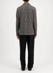 Harris Wharf Prince of Wales Check Wool Blazer — Gray