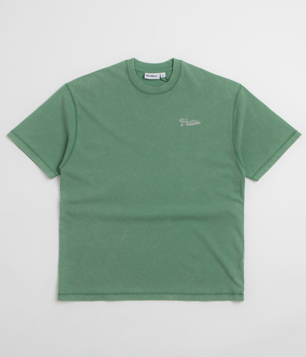 Butter Goods Jive Overlock Stitch T-Shirt - Distressed Jade
