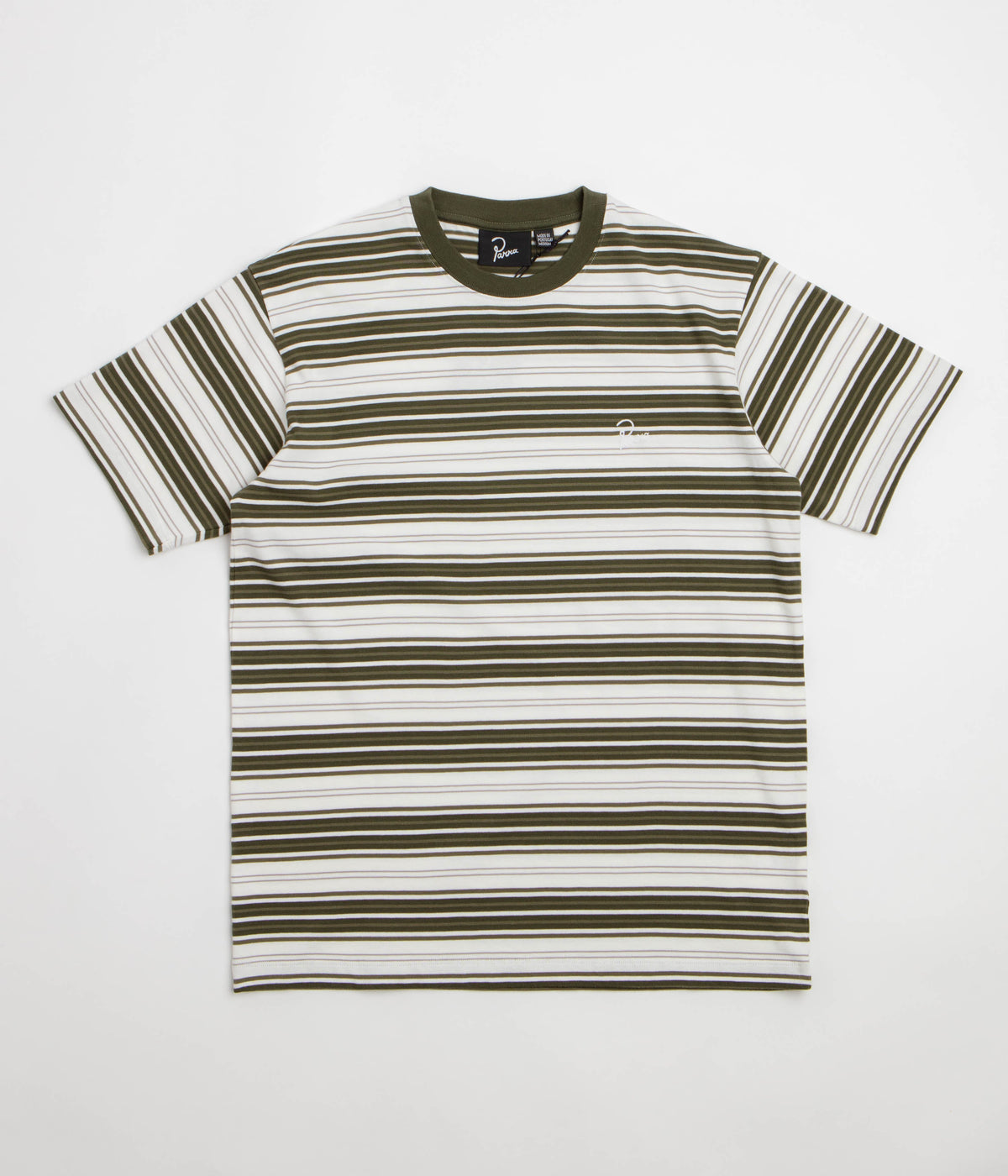 by Parra Signature Striped T-Shirt - Green
