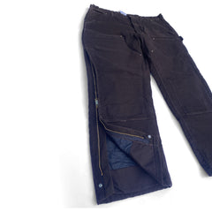 Carhartt Double Front Quilt Lined Sandstone Waist Overall Zip Pants NEW