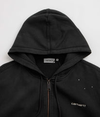 Carhartt Hooded Painter Jacket - Black Destroy Wash / Splatter