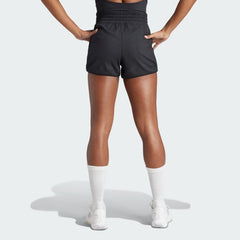 Women's adidas Pacer All Gym Seasonal Rib High-Rise Tonal 3-Stripes Shorts
