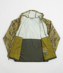 Columbia Spire Valley Printed Windbreaker Jacket - Mossy Green Treebark / Greenscape