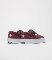 Converse One Star CC Slip Pro Shoes - Deep Bordeaux / White / White