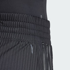 Women's adidas Pacer All Gym Seasonal Rib High-Rise Tonal 3-Stripes Shorts