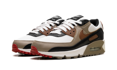 Air Max 90 WMNS "Phantom Black Fire Red Light British Tan" DH8010 005