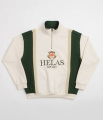 Helas Couronne Quarter Zip Sweatshirt - Light Beige