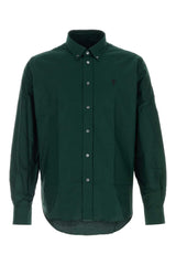 AMI Paris Oxford Cotton Shirt — Green
