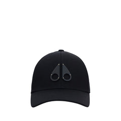 Moose Knuckles MOM31MA534283BB Cotton Logo Baseball Cap — Black