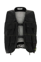 Stone Island Multi-Pocket Nylon Jacket — Black