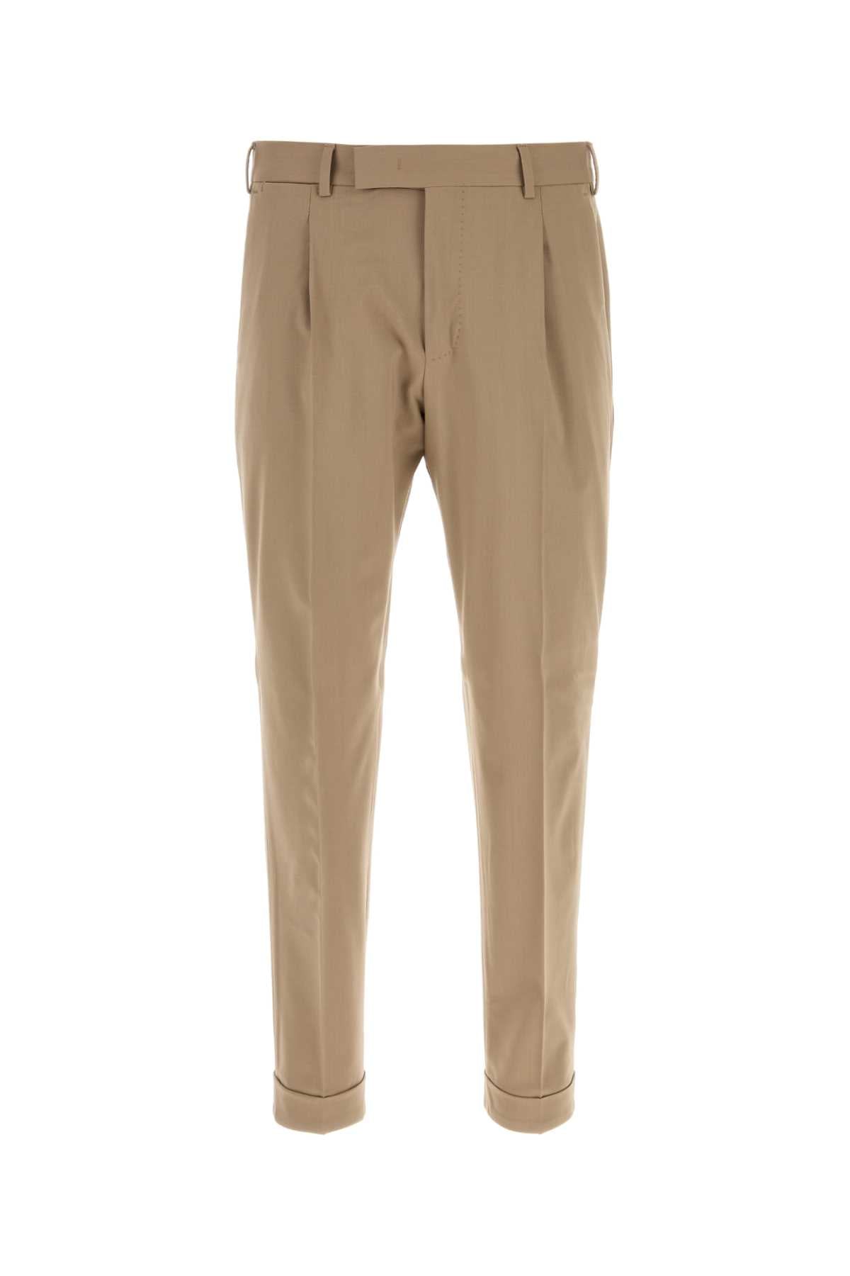 Pt Torino Pinces Trousers — Beige