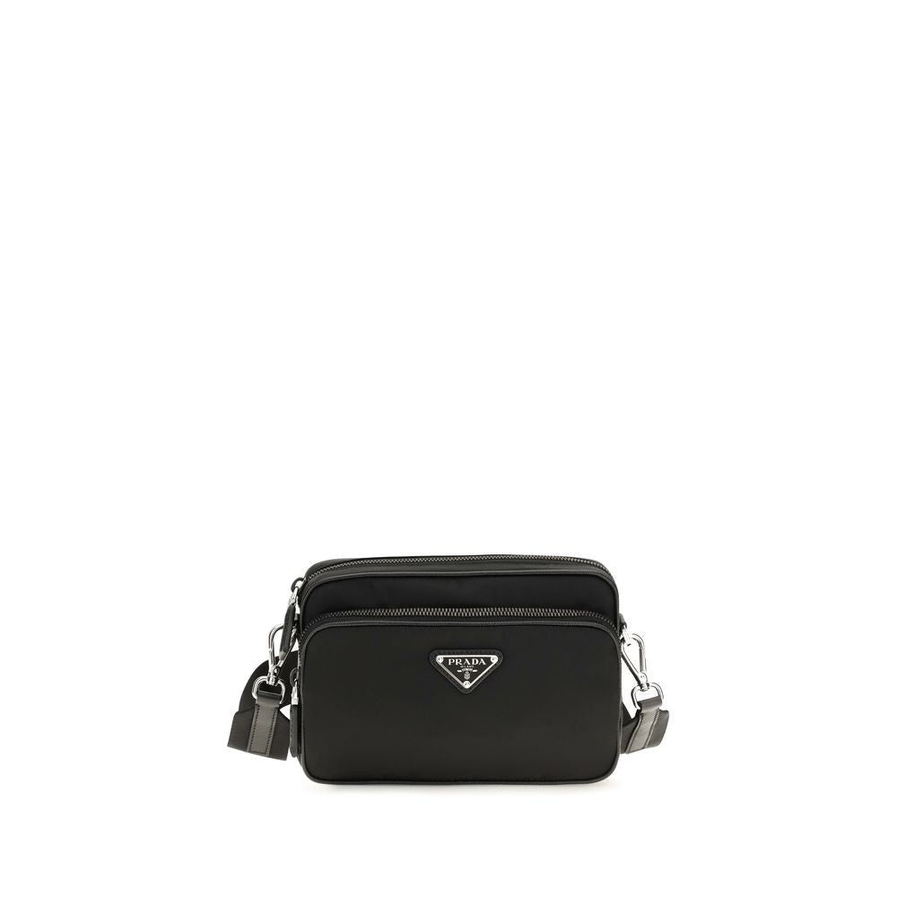 Prada Recycled Polyamide Crossbody Bag — Black