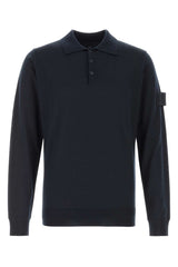 Stone Island Virgin Wool Polo — Navy