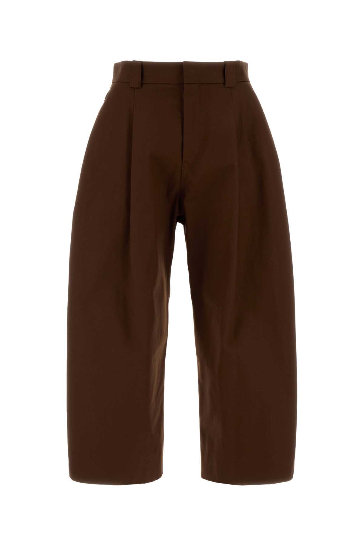 Balenciaga Cotton Trousers — Brown