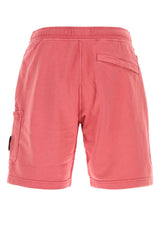 Stone Island Geranium Bermuda Shorts — Pink