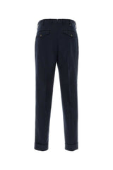 Pt Torino Cotton-Blend Tailored Trousers — Navy