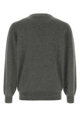 Brunello Cucinelli Neck Sweater — Gray
