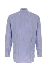 Etro Embroidered Poplin Shirt — Blue