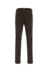Pt Torino Stretch Cotton Trousers — Brown