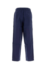 Polo Ralph Lauren Pleated Linen Trousers — Navy