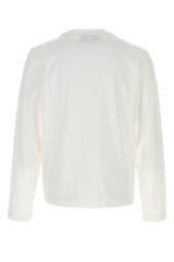 AMI Paris Logo-Embroidered Cotton T-Shirt — White