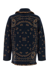 Alanui Jacquard Cardigan — Navy