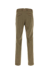 Pt Torino Stretch Cotton Trousers — Green