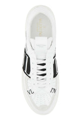 Valentino Garavani Color-Block Calf Leather Sneaker — White