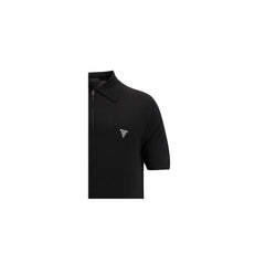 Prada Virgin Wool Polo Shirt — Black