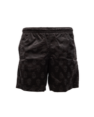 Alexander McQueen Skull-Print Nylon Shorts — Black