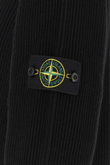 Stone Island Ribbed Virgin Wool Sweater — Black