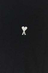 AMI Paris Embroidered Heart Logo Sweatshirt — Black