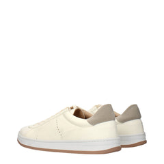 Eleventy Perforated Leather Sneaker — Beige